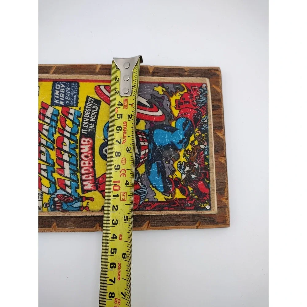 Marvel Captain America Comic Book Magazine Wooden‎ Wall Art Decor Poster 7x5